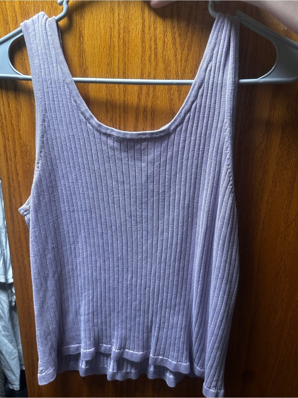 Chico's Lavender Ribbed Scoop Neck Tank